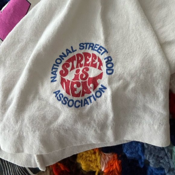 Vintage 90s Neon National Street Rod Association Single Stitch Retro Fla… - Picture 14 of 16